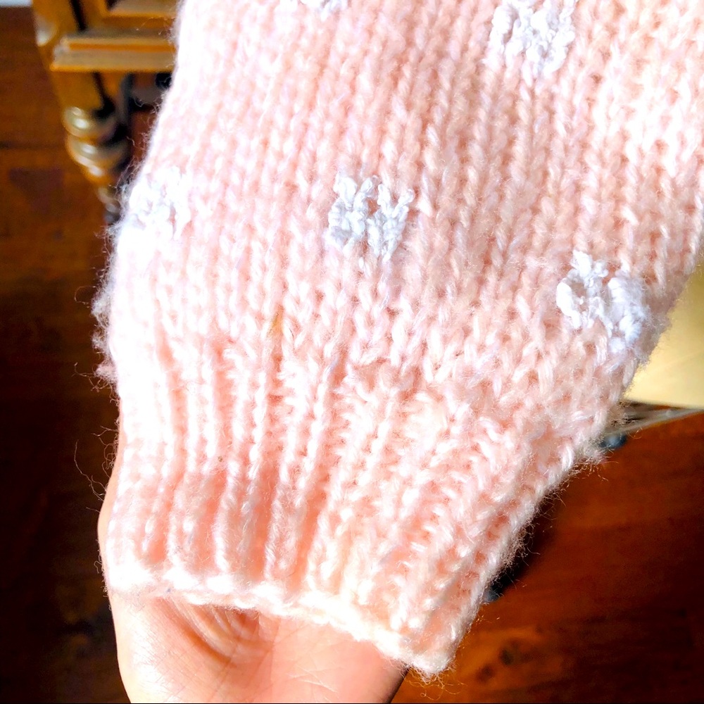 VINTAGE 80s Pastel Cable Knit Sweater - Picture 4 of 10